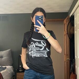 Vintage Car Graphic Tee in Black